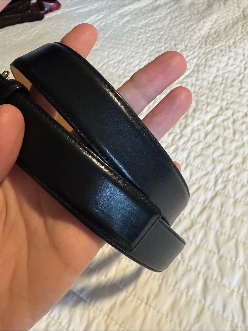 Coach Vintage Leather Belt – Made in Italy – Black – Size 40 / 103.7 cm - Picture 5 of 8